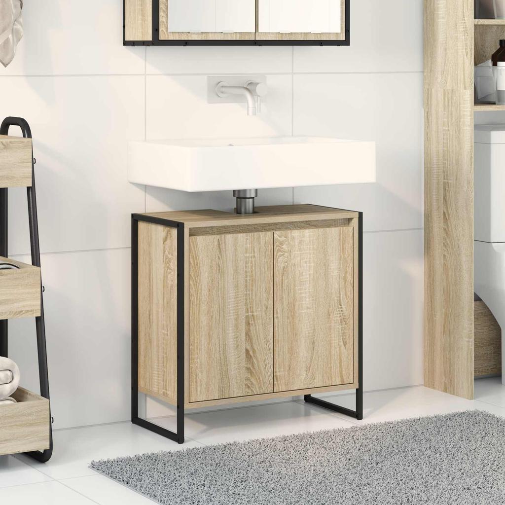 Bathroom Cabinet with Door Sonoma 60 X 30 X 60 Cm Engineered Wood