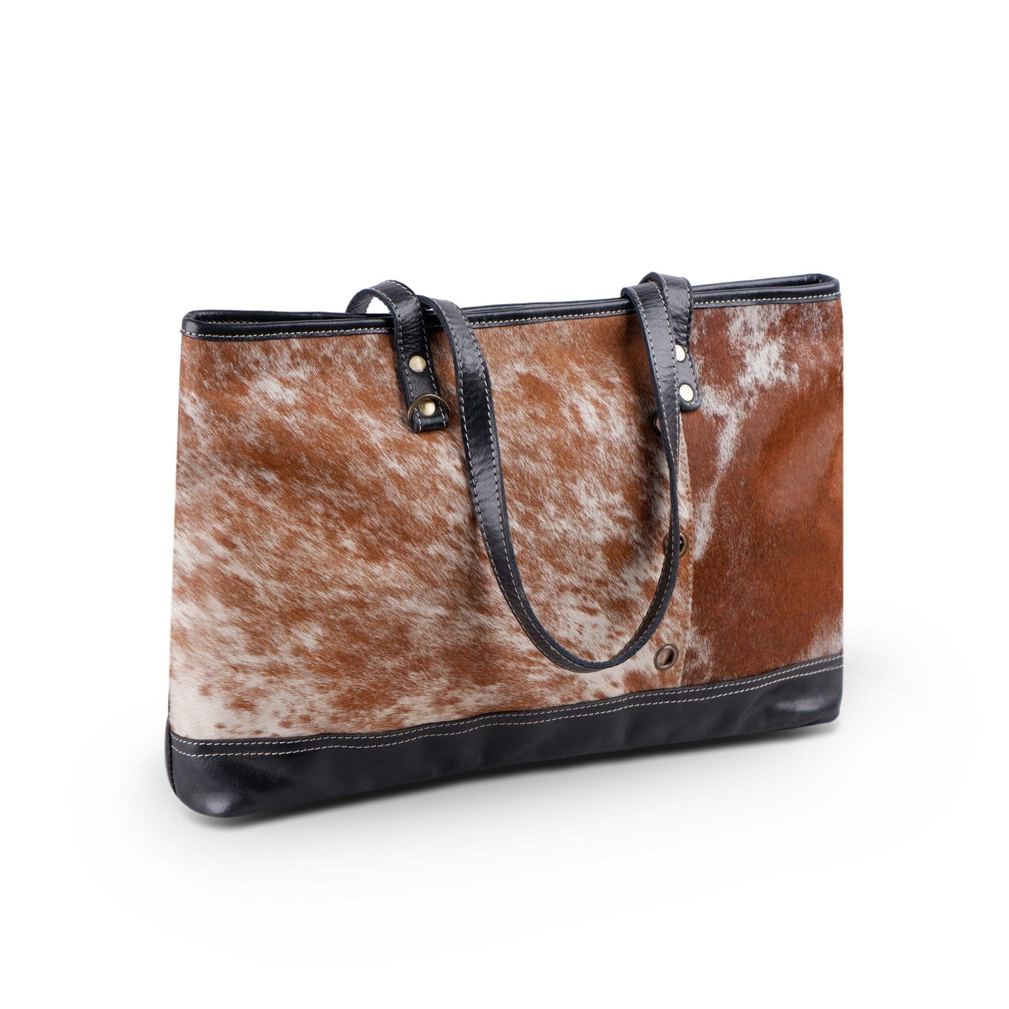 

MaheTri Blake Cowhide Tote Bag For Women, Designed for Everyday Use One-Size чёрный