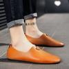 2021 spring and autumn Korean version leather surface Doudou business men's shoes leather shoes men's British casual shoes one pedal lazy shoes