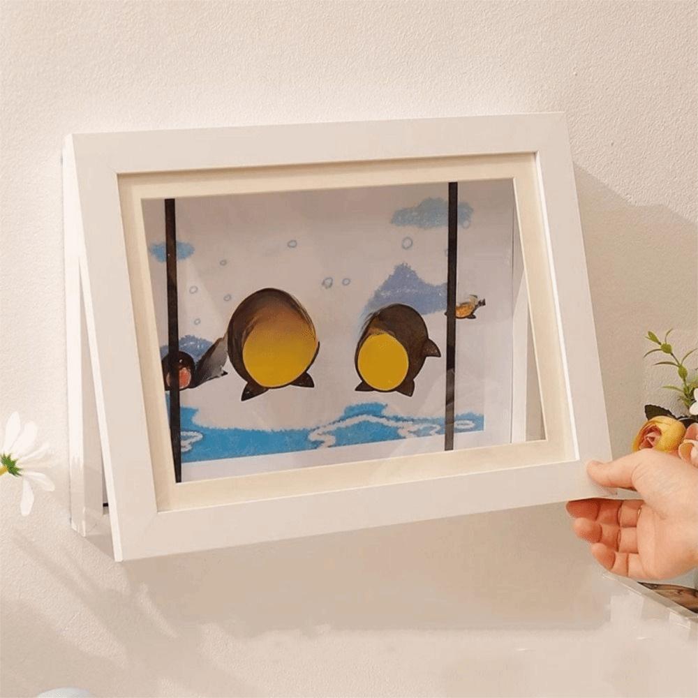 Front Opening Magnetic Flip Photo Frame Elastic Straps A4 Photo Frame Wall Decoration