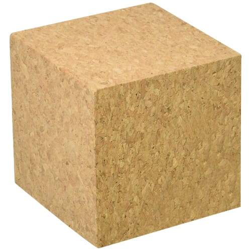 Kawaji Shoten Cork Block, 90 x 90 x 90mm, Brown