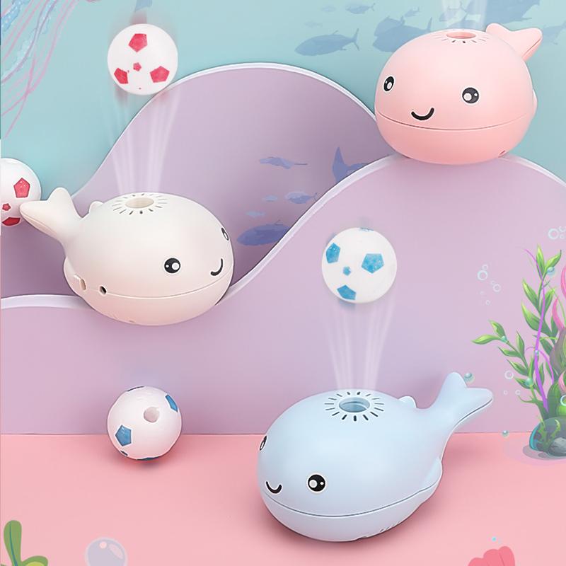 Children's Electric Fan Suspension Blowing Ball Toy Rechargeable Wireless Handheld Fan Mini Whale Shape Leafless Fan Suspension