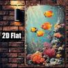 2D Retro Underwater Fish Coral Reef Metal Sign Rustic Wall Art Home Office Decor 7.8x11.8 Inch