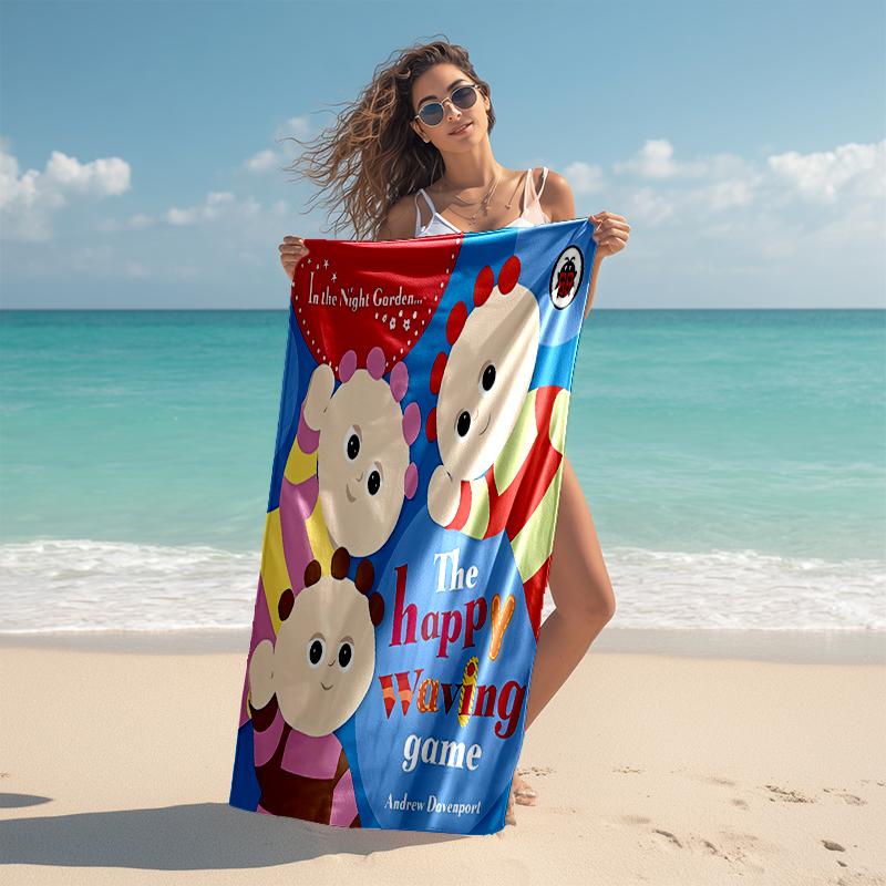 1pc In the Night Garden2 Beach Towel, Comfortable and Thick, and Swimming/Bath/Picnic/Camping Towel, Suitable for Seaside Beaches