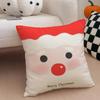 Merry Christmas Art Cushion Cover Throw Pillow Cover Hidden Button Durable Polyester Chair Cushion