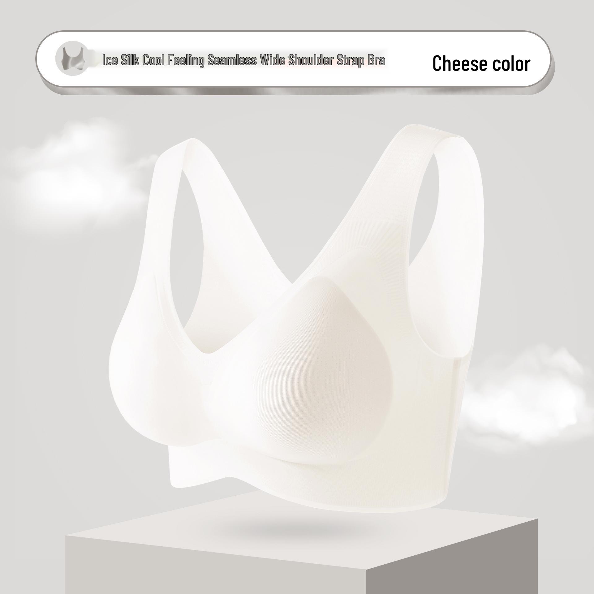 

Бесшовный дышащий летний женский бюстгальтер из ледяного шелка с полуфиксированной чашкой XL (140-155 lbs)