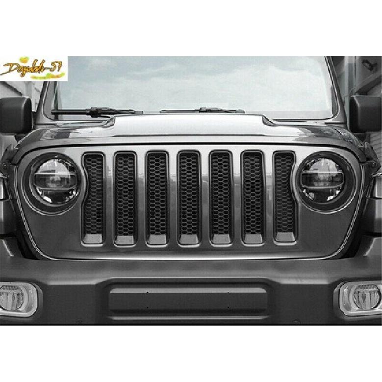 For Jeep Wrangler JL JT Gladiator 18-22 ABS Carbon Front Light Headlight Cover