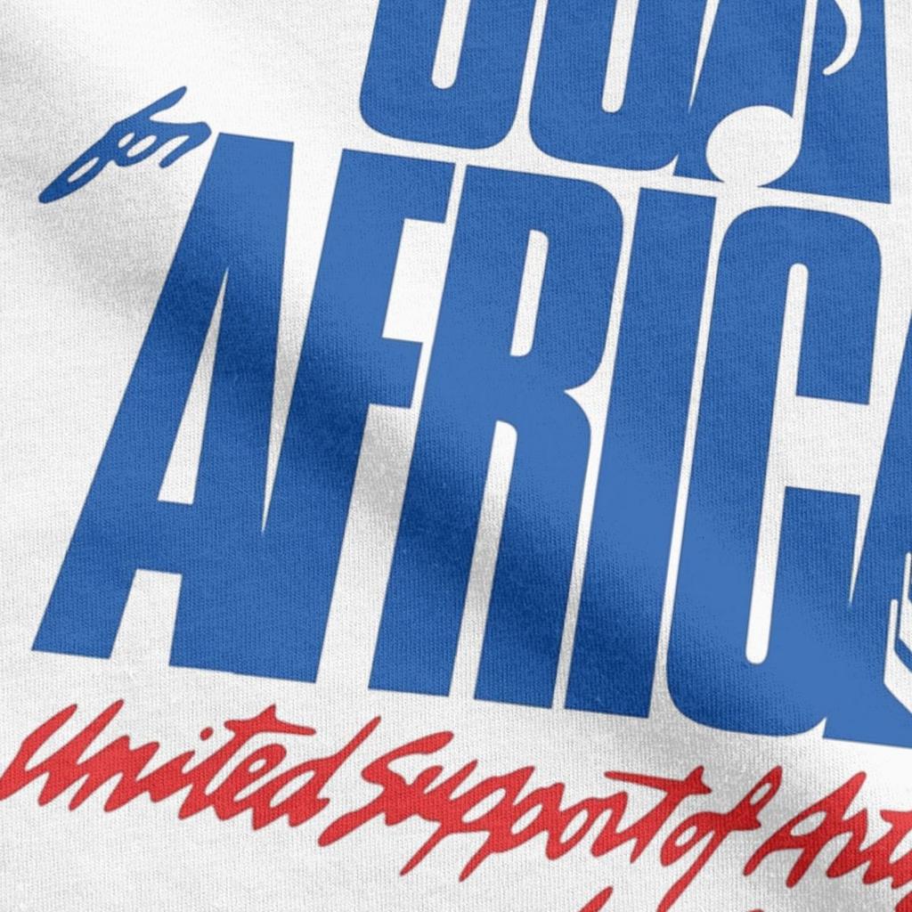 Men T-Shirt We Are The World Anniversary USA For Africa United Artists 100% Cotton Tees Short Sleeve T Shirts Tops Printed
