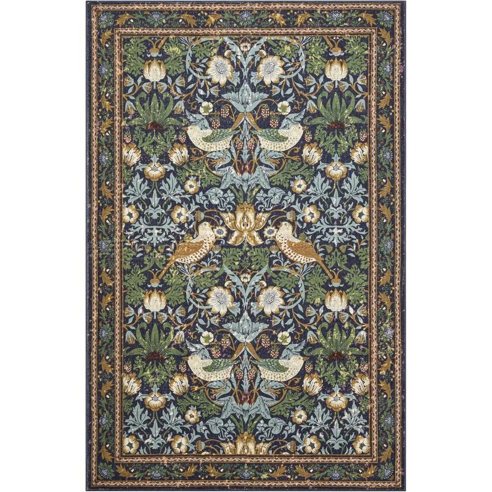 Retro French Sparrow Strawberry Meadow Art Carpet for Living Room Sofa Decor Rug Bedside Kitchen Coffee Table Mat