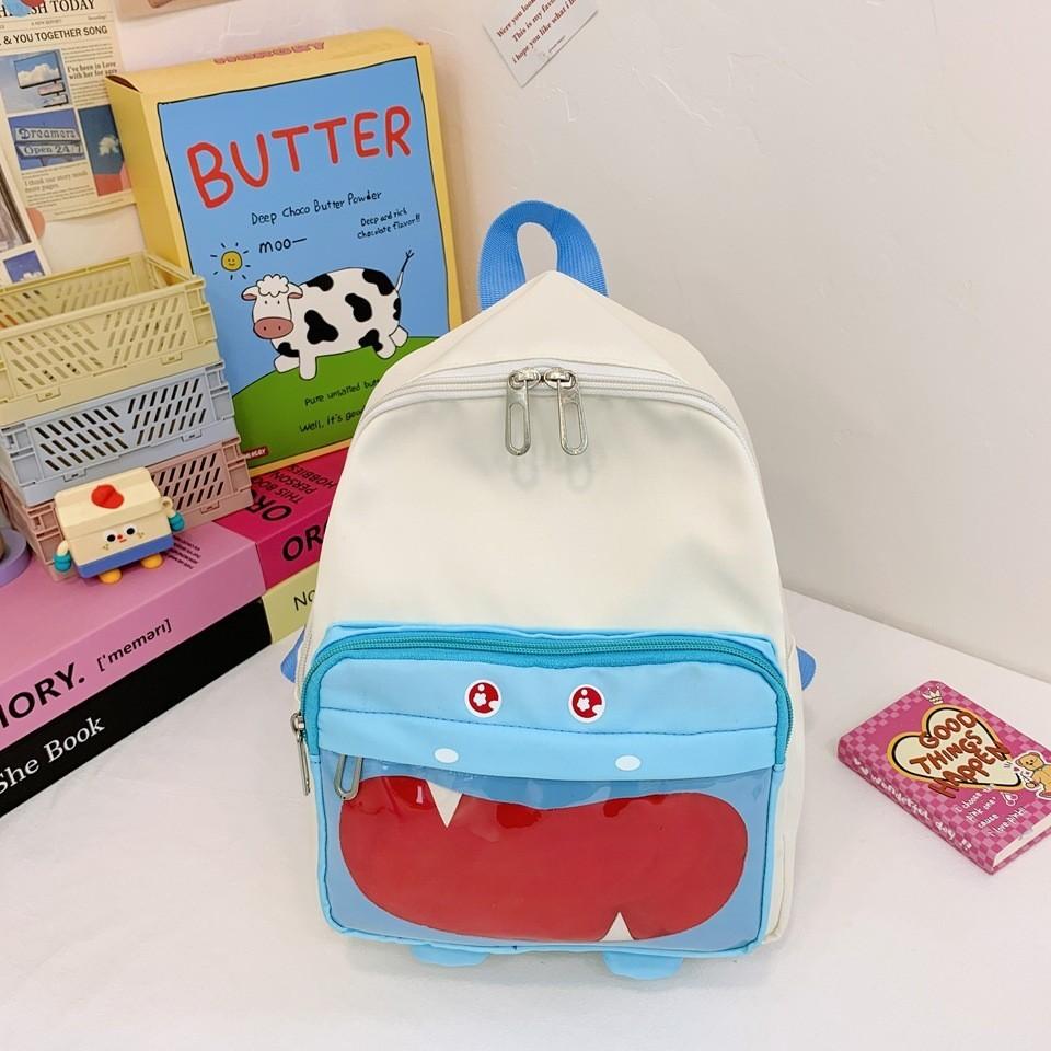 Adorable Cartoon Pattern Backpack For Kids Stylish And Trendy Lightweight Design синий