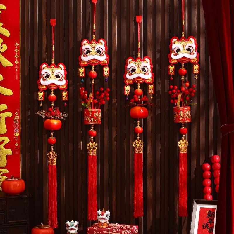 2026 Year Of The Horse Hanging Ornament  Year Lucky Lion Dance Decoraitons Diy Party Ornament Spring Festival Home Decor