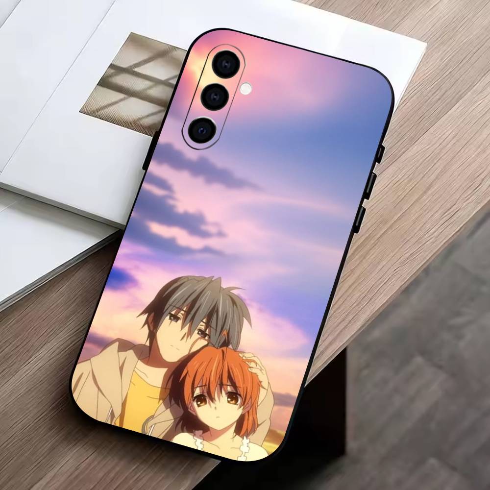 

C-Clannad anime healing Phone Case For Samsung Galaxy A73,A72,A71,A70,A53,A52,A51,Soft Silicone Black Cover Samsung a12