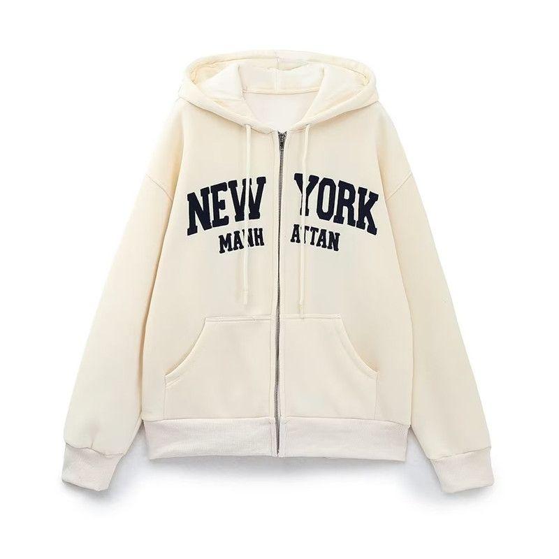 Fashion Wind Fall and Winter New Arrival Fashion Women's Fashion Clothing Casual Text Embroidered Hoodie 1131893 712