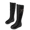 Krazing Pot Microfiber Down Fiber Tarpaulin Autumn Winter Shoes Med Heels Size 44 Super Size Snow Boots Round Toe Keep Warm Thigh High Boots