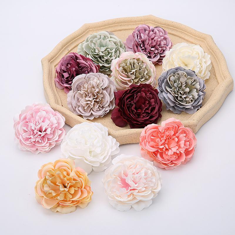3/5Pcs Artificial Flower Head Party Birthdays for Home Room Decoration New Year's Wedding Decor Gifts Valentine's Day Supplies