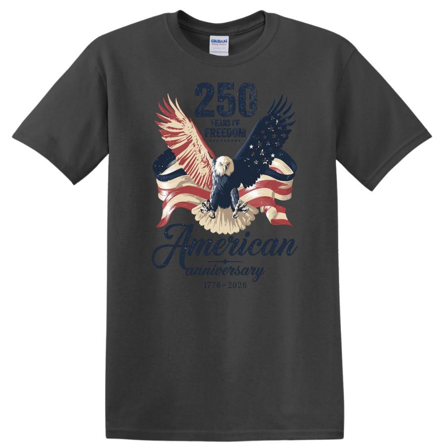 United States Eagle T Shirt Established 1776 250th Anniversary Flag Retro Tee L
