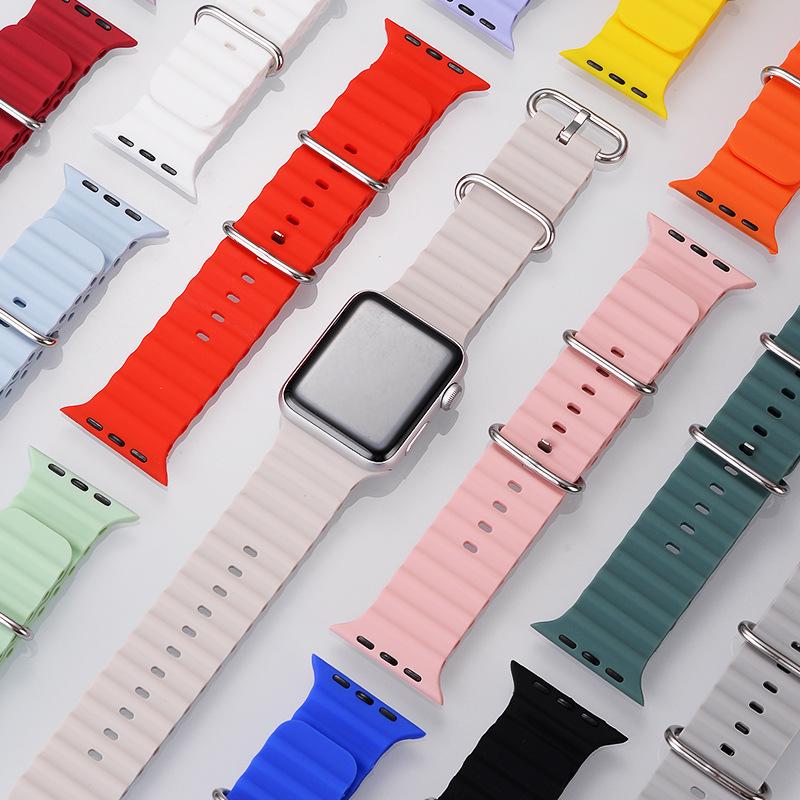 

Waterproof Apple Watch Ultra Double Buckle Silicone Strap 38-40-41mm