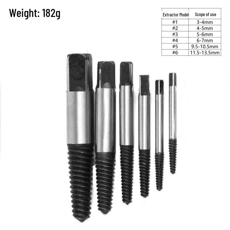 High-Speed Steel Double-Ended Screw and Wire Extractor Set 4341