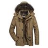 Veste d'hiver décontractée pour hommes, veste polaire chaude et épaisse, col en fourrure, parka coupe-vent, manteau multi-poches