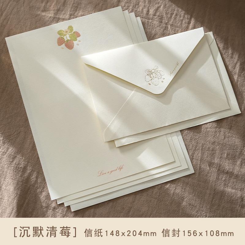 4letter Papers + 2 Envelopes Envelope Set, Romantic Planner, Message Greeting Card