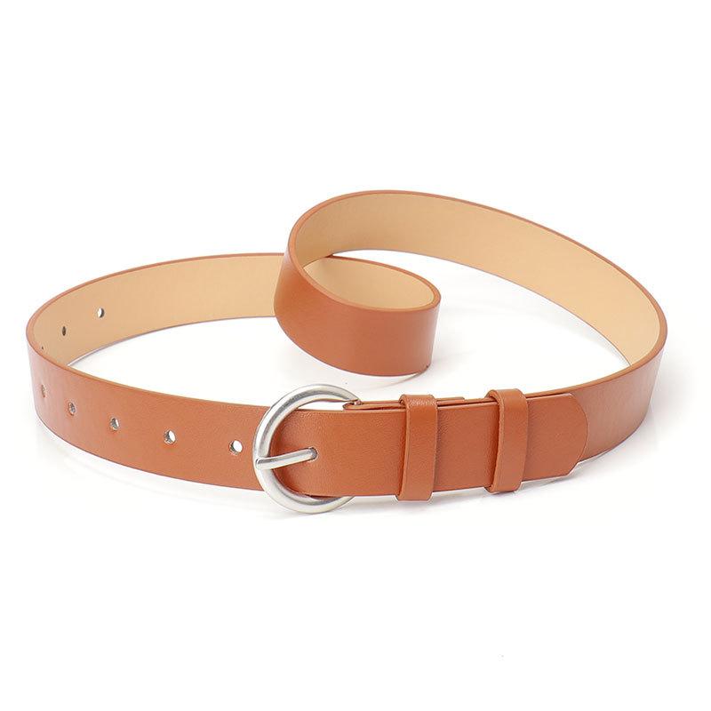 Fashion chic style belt women, commuter casual style alloy pin buckle women's belt with jeans decorative belt