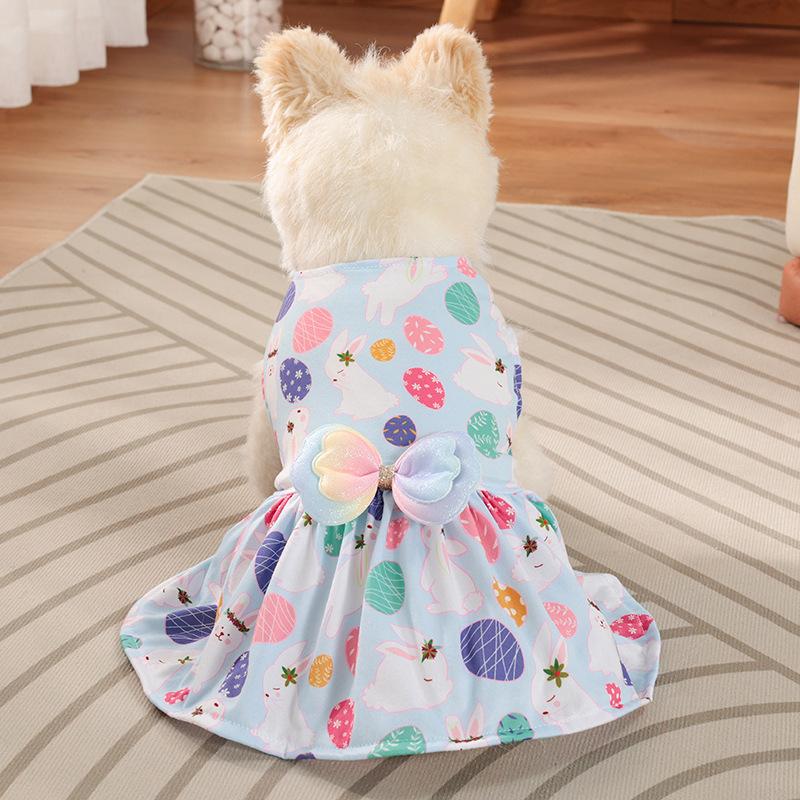 

Easter Spring Summer Breathable Comfortable Dog Skirt Teddy Bigbear Pomeranian Dog Clothing XL