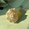 1 Piece 120Cm Leather Rope Strap Necklace Bohemian Style Natural Shell Conch Pendant For Women Beach Vacation Party Jewelry
