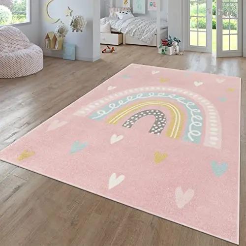 Rainbow  Carpet Mat Rug with Modern  Abstract Minimalist Pattern Home Decoration for Living Room Bedroom Non-slip Indoor Rug