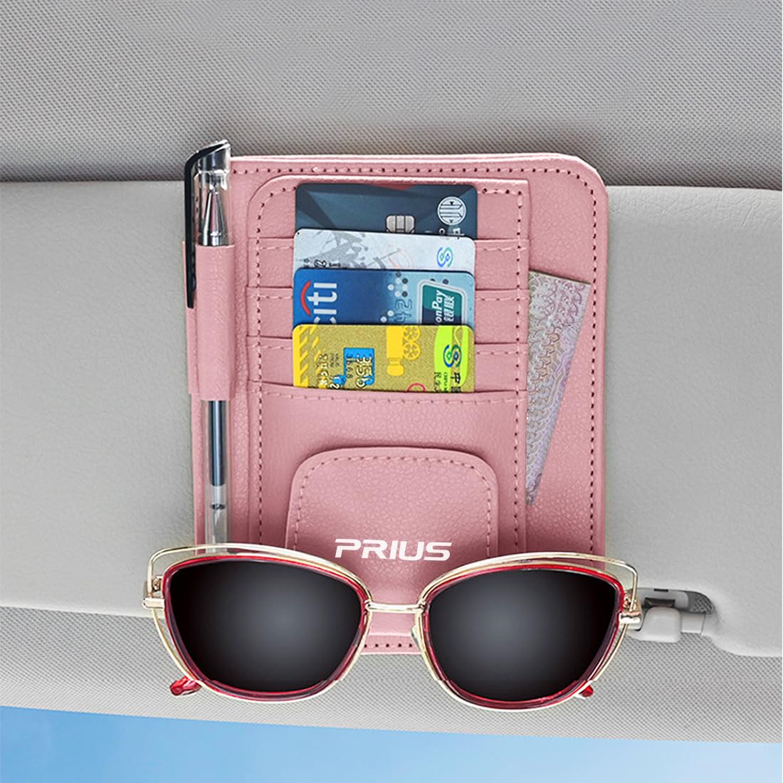 

Prius Suitable for Car Storage, Visor, Sun Visor Pocket, Sunglass Holder, Prius 60 Series Prius розовый