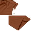 Women's Color Bow Pocket Leisure Time Elastic Waist Trouse Pants