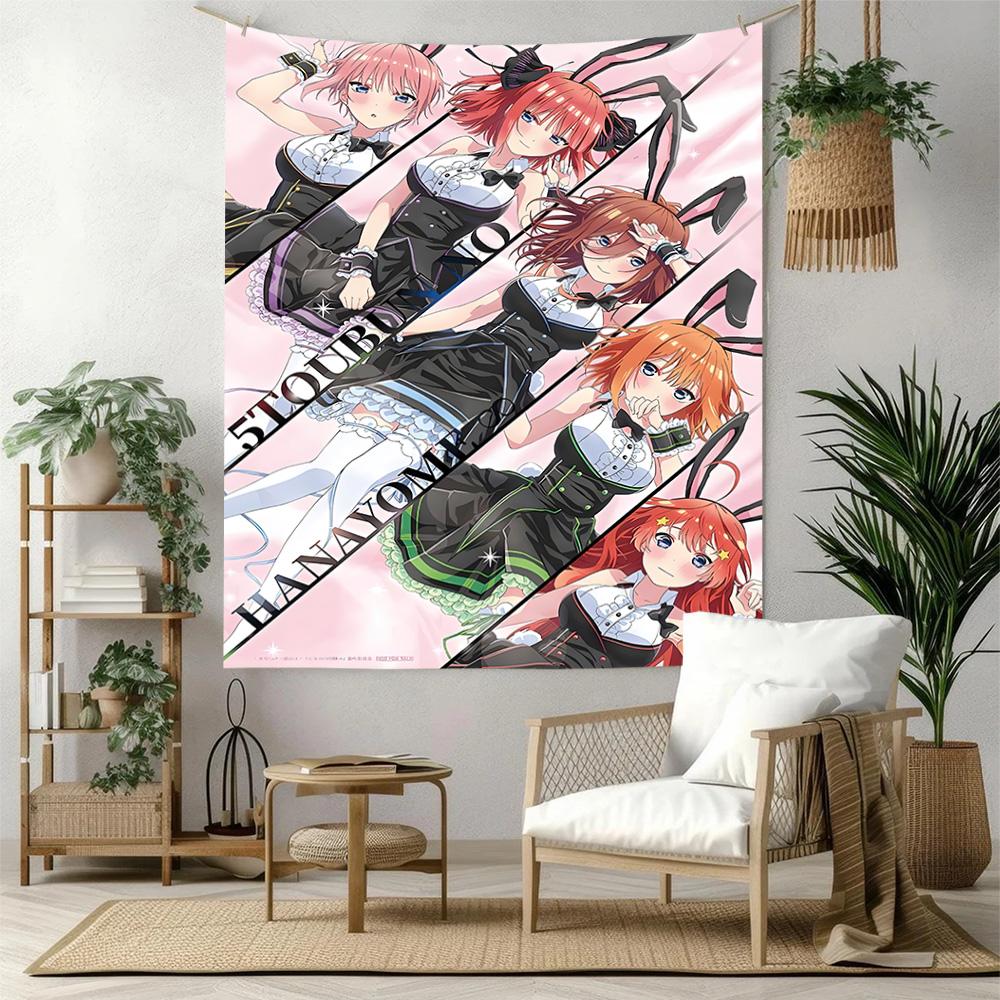 Quintessential Quintuplets1 Wall Decor Tapestry Art For Pet Memorial Birthdaywedding Party Backdrop Family Gift