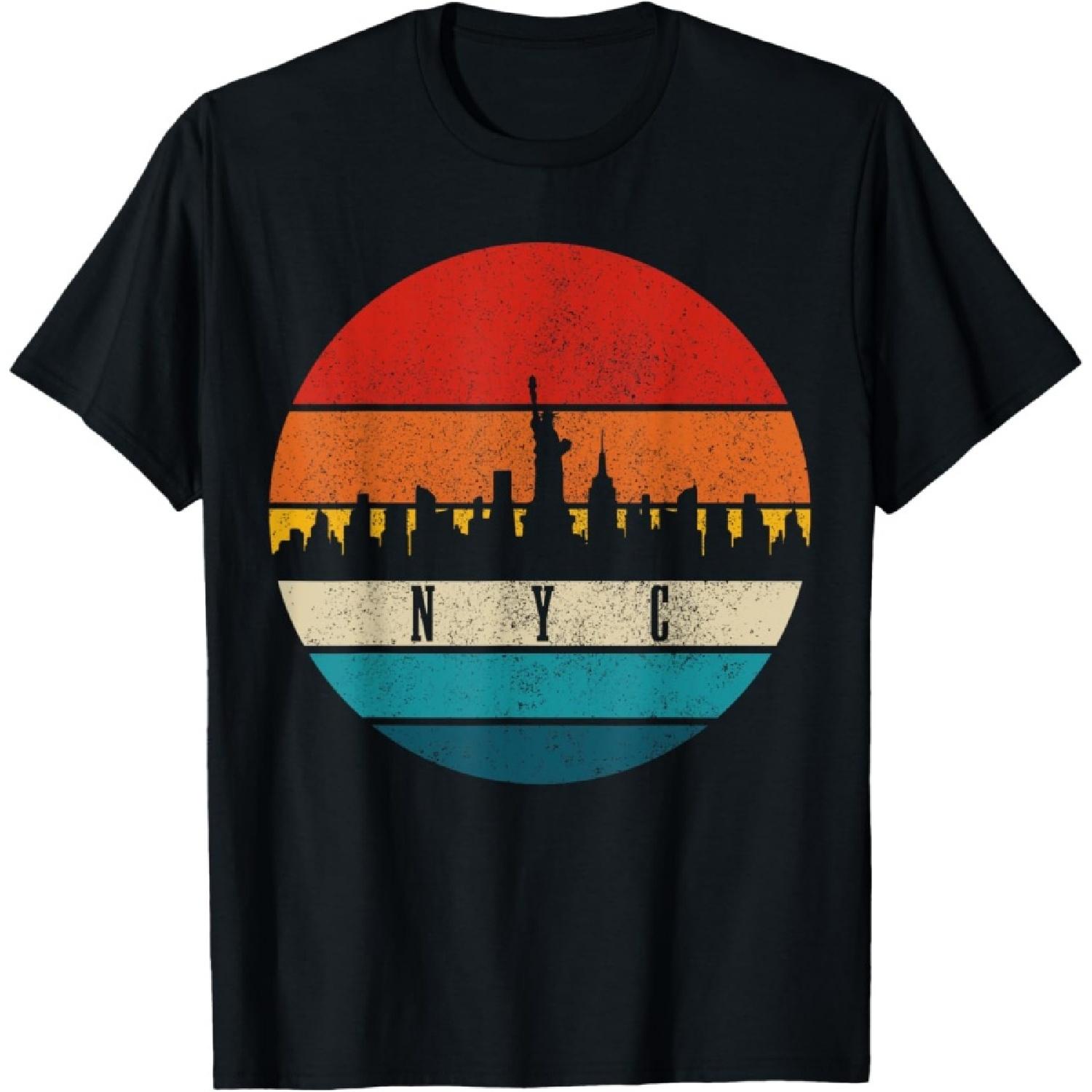 New York City NYC Skyline Vintage NYC NY T-Shirt S чёрный