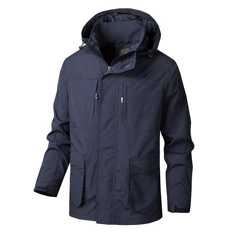 Men's Versatile Waterproof Windbreaker: Spring/Autumn Plus Size Casual Outdoor Sports Jacket