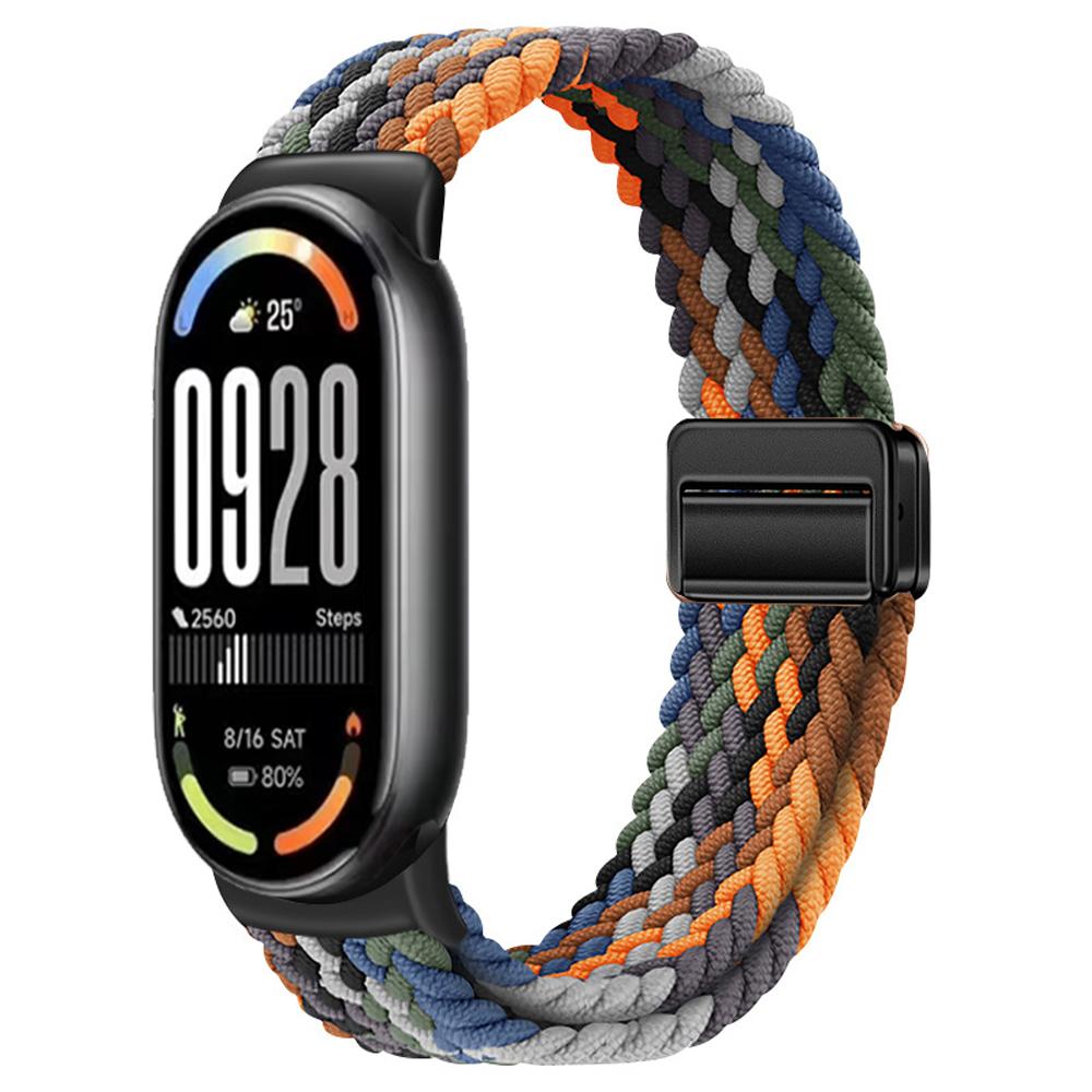 Nylon Loop Band for Xiaomi Mi Band 10 Strap Braided Bracelet Breathable Wristband for XiaoMi Band 8 9 10 NFC Magnetic clasp Belt