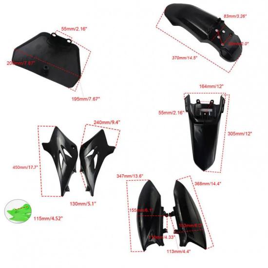 LINGQI Fairing Body Parts Plastic Front Rear Fender Kits TTR Motorcycle Replacement Mudguard For TTR50 Dirt Bike Moto TTR 50