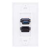 HDMIs USB3.0 Wall Plate USB3.0 Charger HDMIs Port Receptacle for Charging Supports 4K Ethernet Face Plate Office Setups