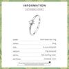 WOSTU 925 Sterling Silver Romantic Shining Shell Bead Star Ring for Women Fine Jewelry Gift
