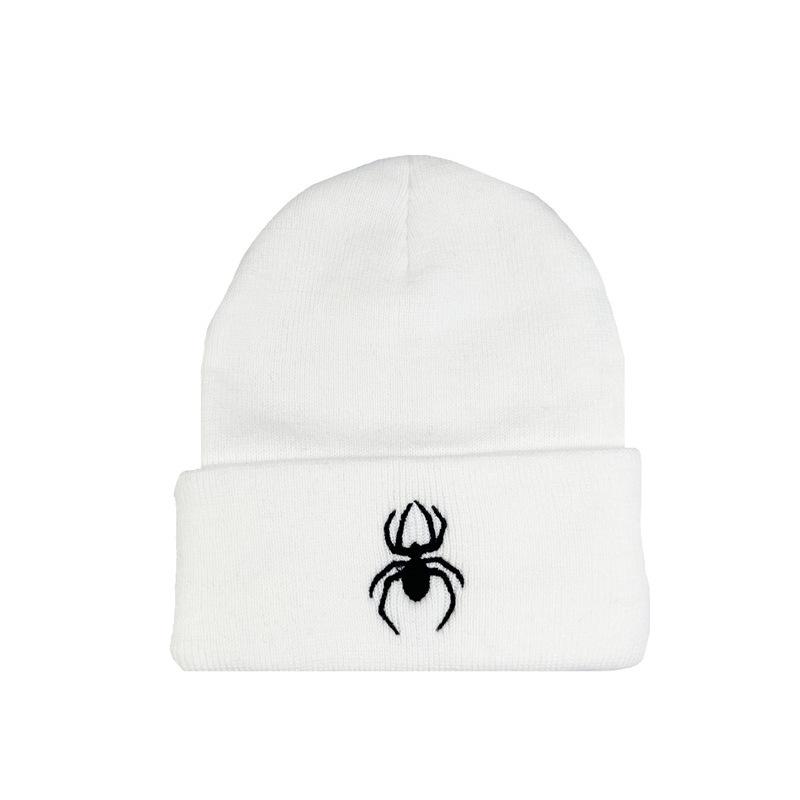 

В язана шапка-павук з вишивкою, модний тренд осені та зими, шапка-біні, пара, вовняна холодна шапка