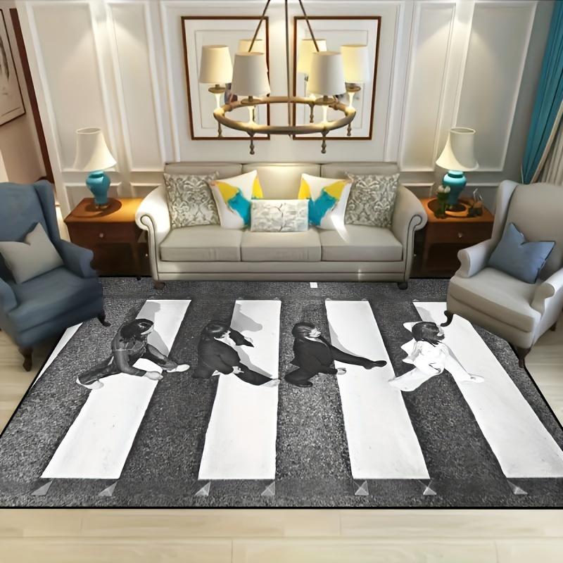 

1pc Large Polyester Area Rug with Non-Slip Backing - Machine Washable Rectangle Mat for Room, Indoor, Corridor, Entryway, Living 50x80cm