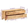 VidaXL Meuble TV Bois de manguier solide 110x30x40 cm