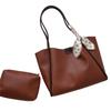 Large Capacity Women PU Shoulder Bag with Small Bag PU Underarm Bag  Office
