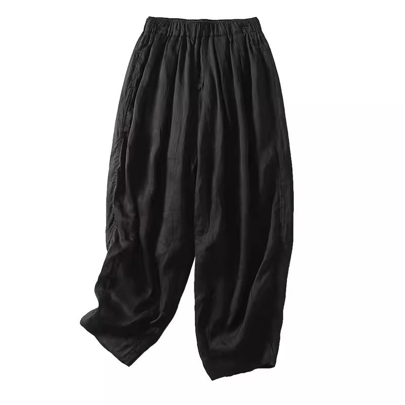 Vintage Harem Pants for Women New Summer Thin Cool High Waist Trousers Female Cotton Blends Casual Loose Pant