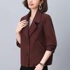 2024 Women's High-End Wool Coat: Petite Short Style with Suit Collar for Spring and Autumn