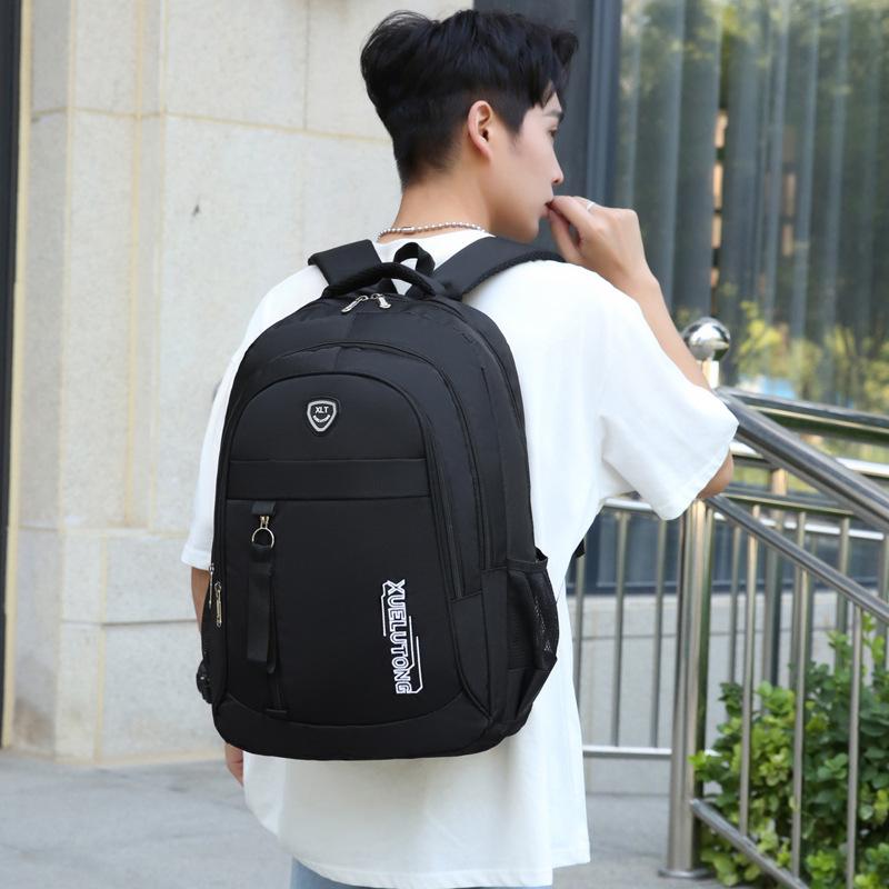 2026 Nuovo Zaino per Laptop da Uomo Casual Monocolore Grande Capacità Cartella per Studenti delle Scuole Superiori Resistente all'Acqua