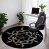 1pc Snakes, Mandala Chair Carpet for Office, Round Non Slip Durable Large Size Office Carpet, Suitable for Office