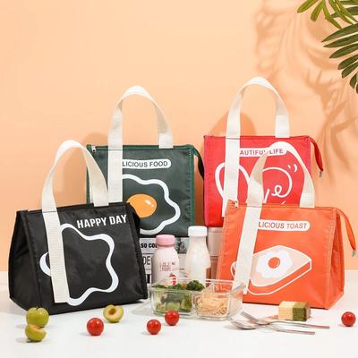 Portable Cartoon Lunch Bags for Office Students Convenient Thermal Insulation Lunchbox Bag Fresh Cooler Pouch Food Bento Contain