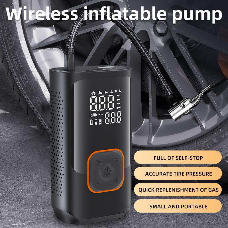 YIJU Rechargeable Tire Inflator Digital Cordless Car Tyre Inflator For Motocycle Bicycle Balls Portable Compressor Air Pump