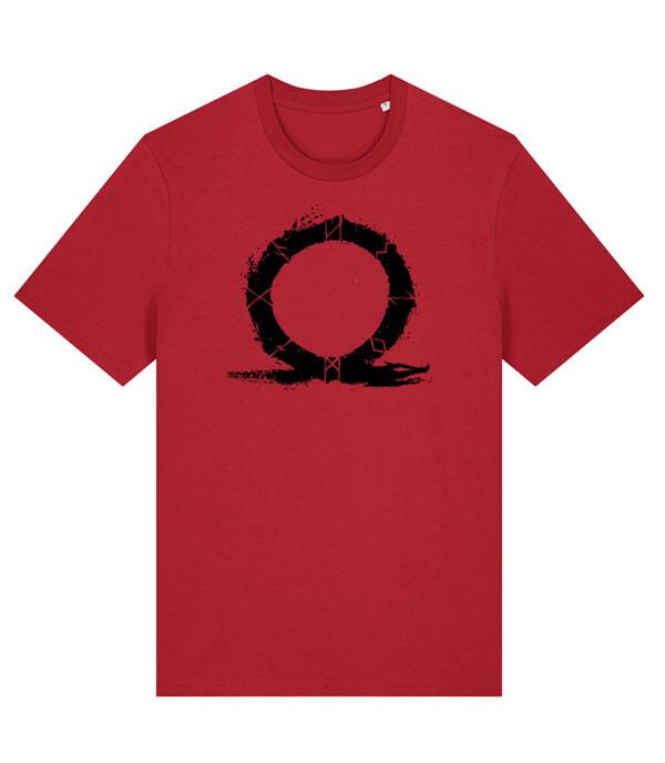 God Of War Omega And Runes Videogame Logo Unisexs Fit TShirt S