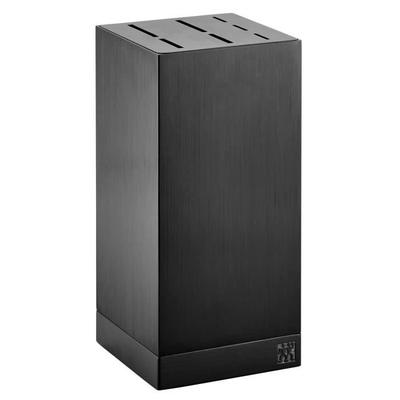 Knife Block - ZWILLING - Empty - Black Aluminum - 7 Slots - Contemporary Design
