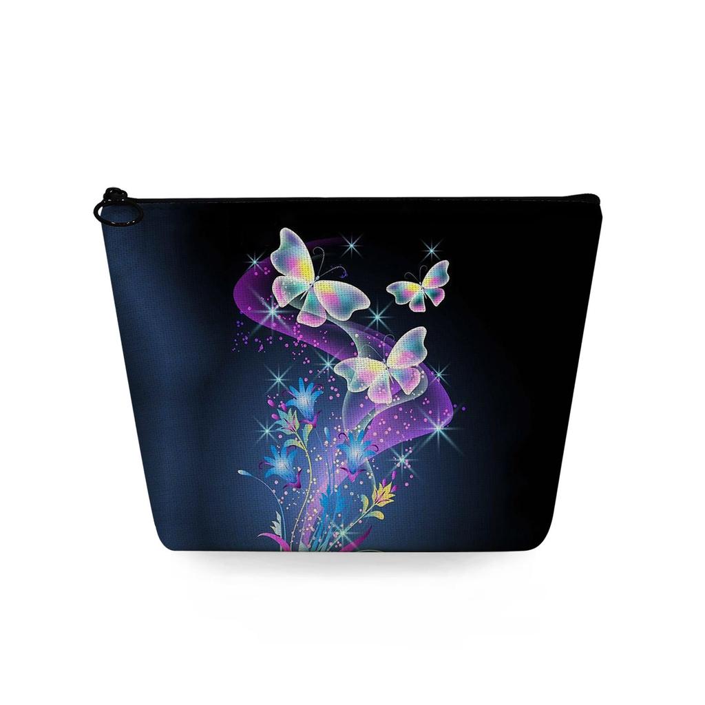 Women Butterfly Print Cosmetic Bag Toiletries Organize Travel Storage Case 6722